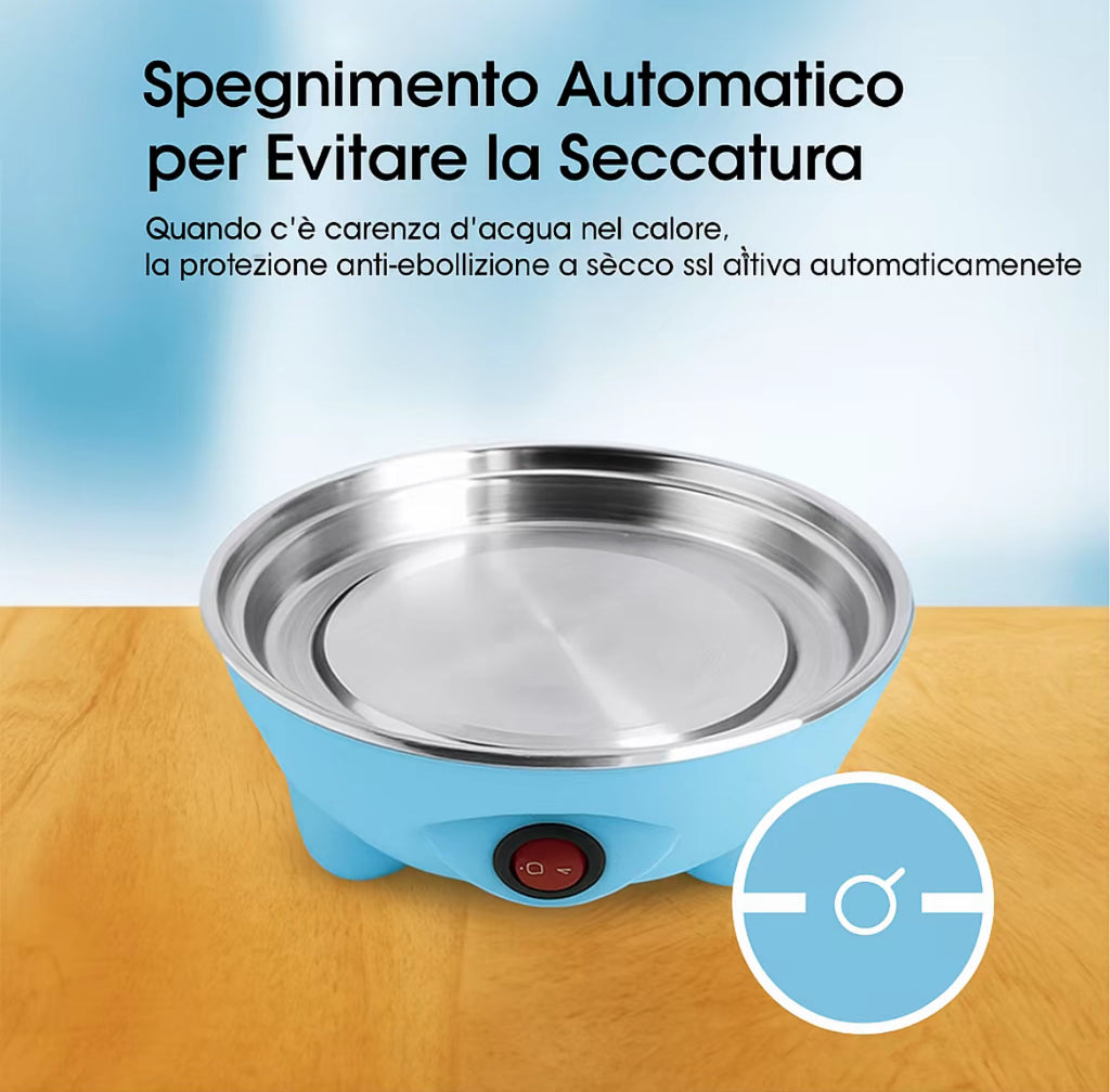 Cuociuova Elettrico 7 Uova – Macchina Multifunzione per Uova Sode, Strapazzate e a Vapore con Spegnimento Automatico